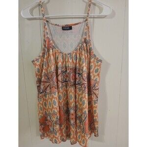 Colorful Boho  Spagetti Strap Top Size Large  Soft Summer Hippie Chic Me